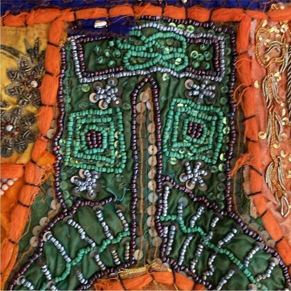 Colorful Patchwork Tapestry Wall Hanging, handmade in India - Picture 12 of 16